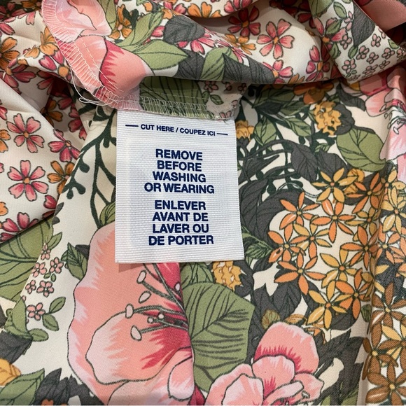 Spring Floral Pleated Mini Skirt, Lightweight, Bold Print, Women’s (US 12) - Picture 8 of 13